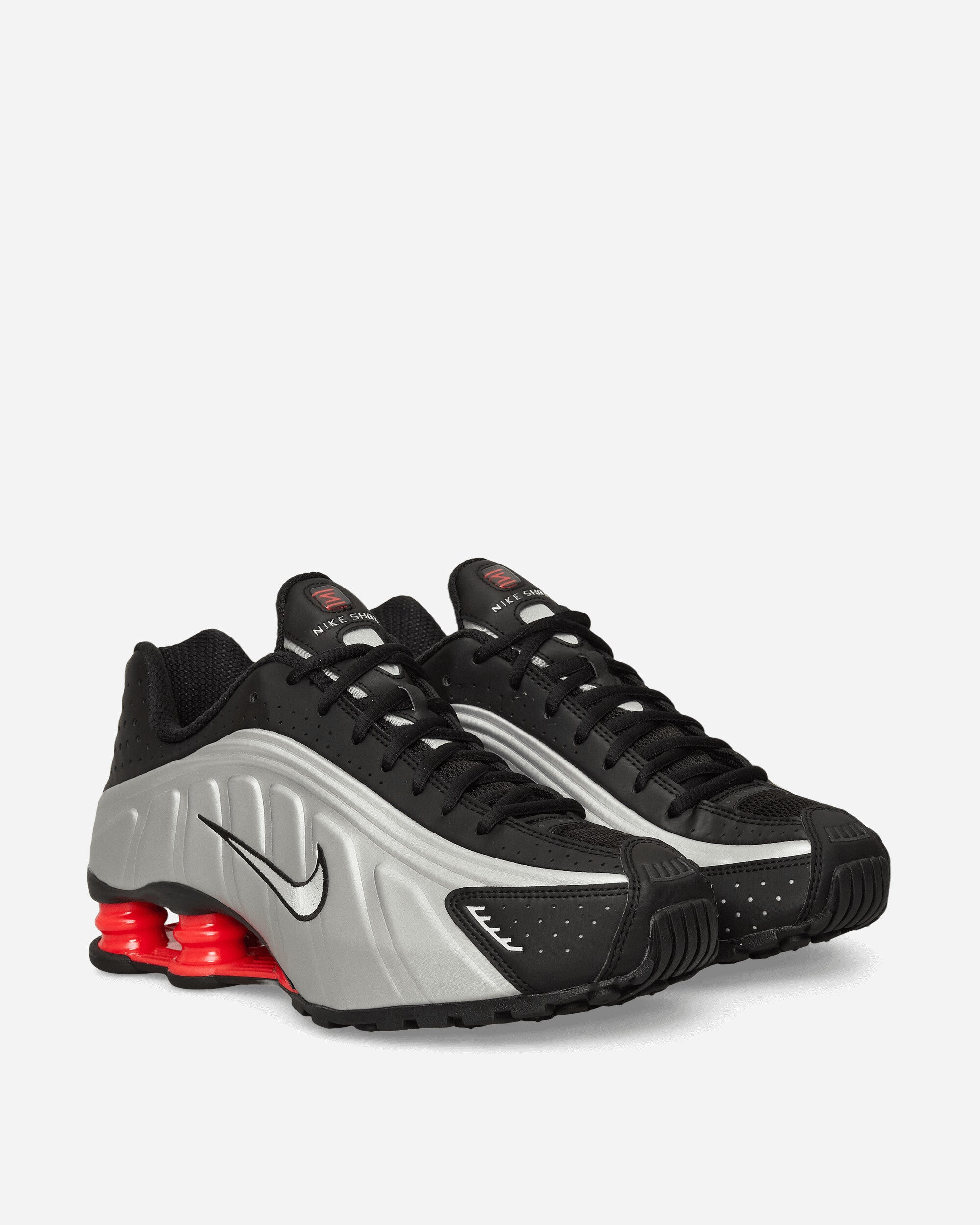 Women s Shox R4 Sneakers Metallic Silver / Black / Light Crimson