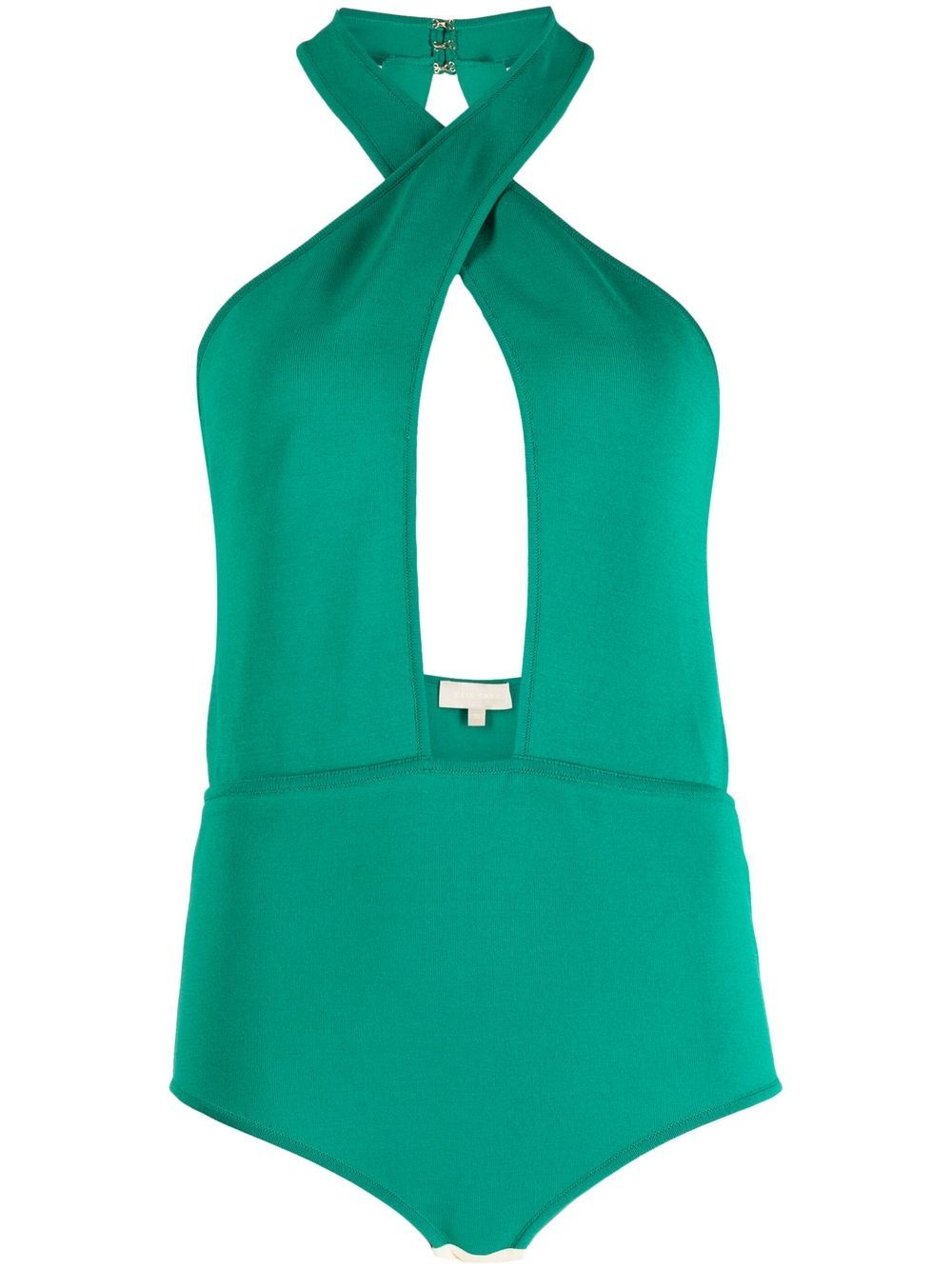 Halter keyhole body suit - Green