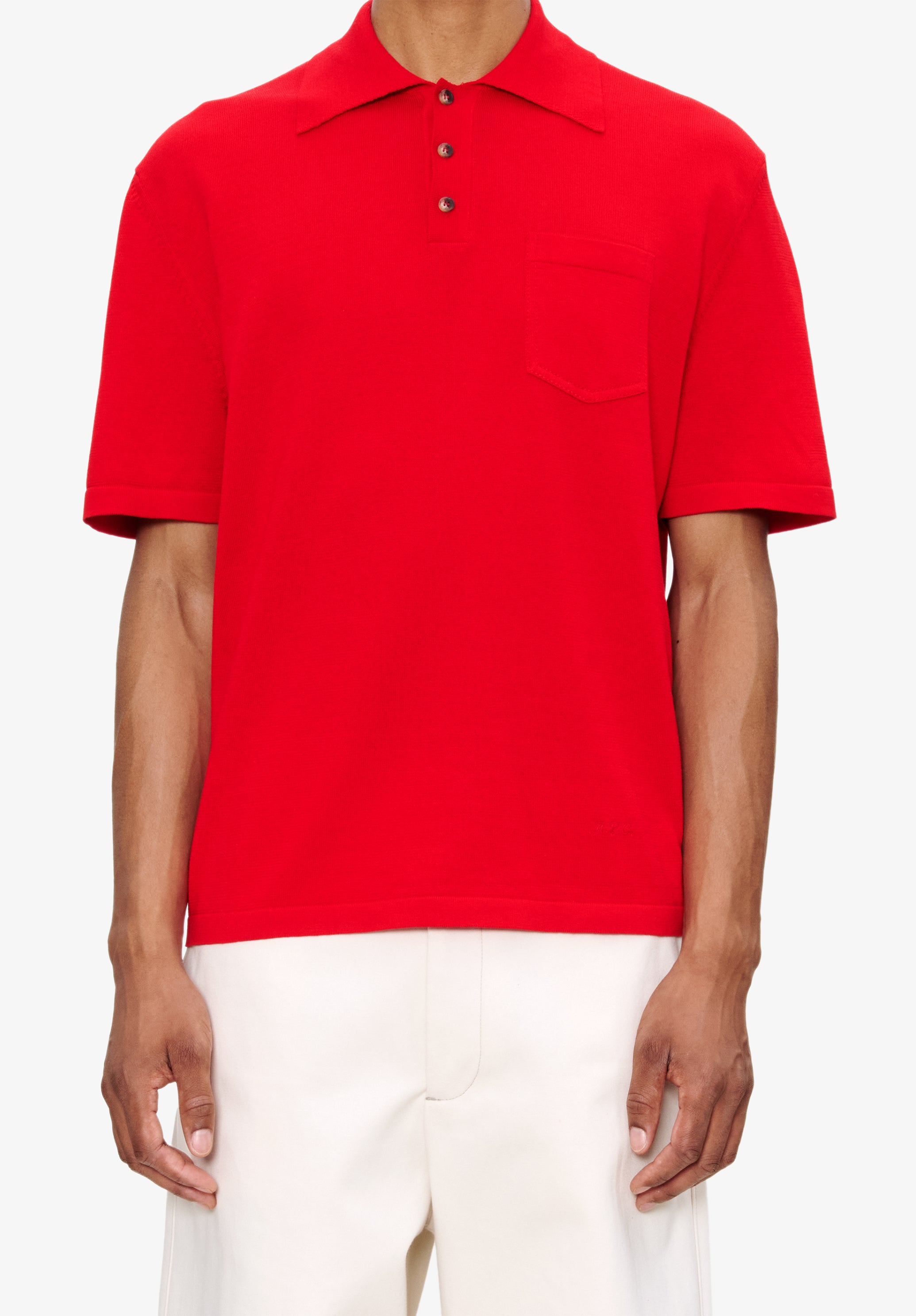 A. P.C. Men's Colin polo shirt Size: Small in Red
