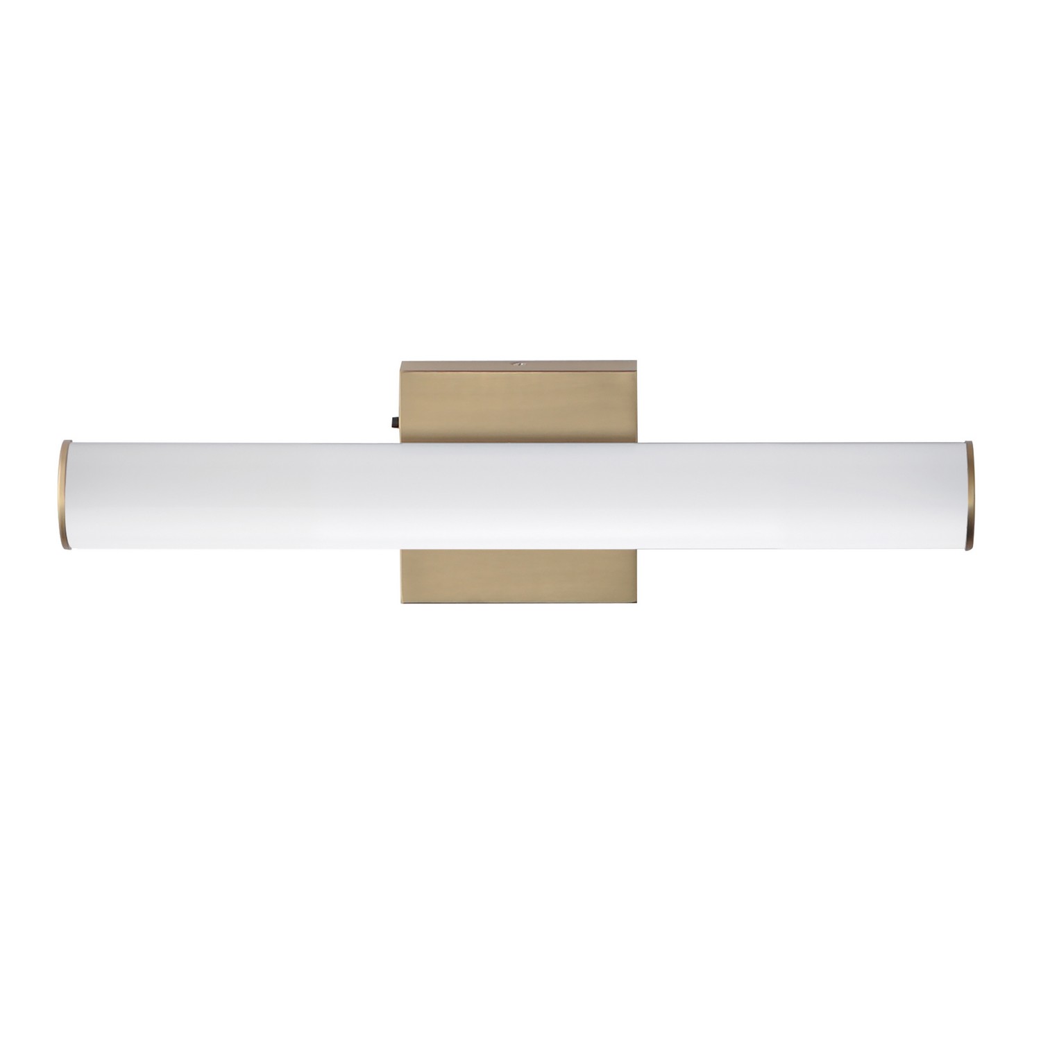 Natural Aged Brass LED Bathroom Vanity Light from the Rail 5CCT Collection