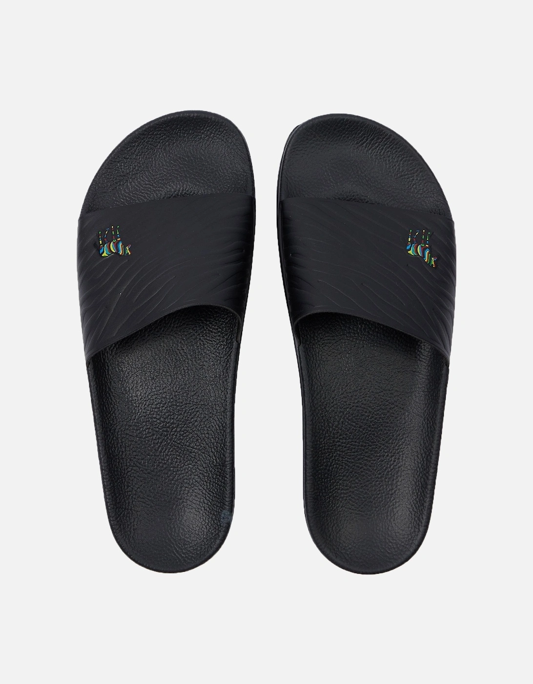 Men's Paul Smith Zebra Logo Sliders Black - Size: 10