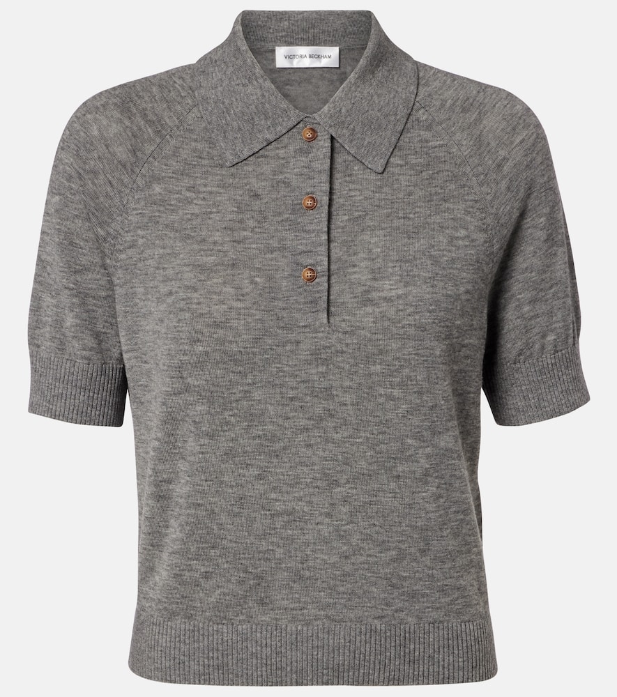 Wool polo shirt