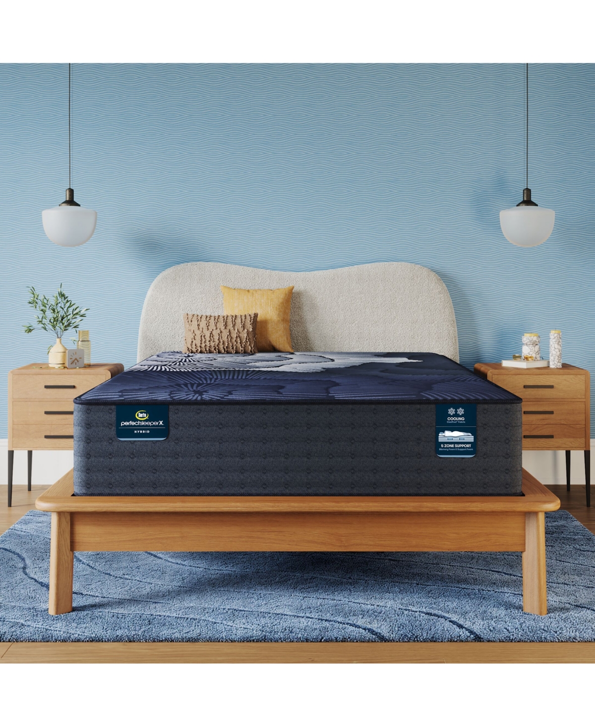 "Perfect Sleeper X Prescott 14"" Smooth Hybrid Plush Mattress - Queen"