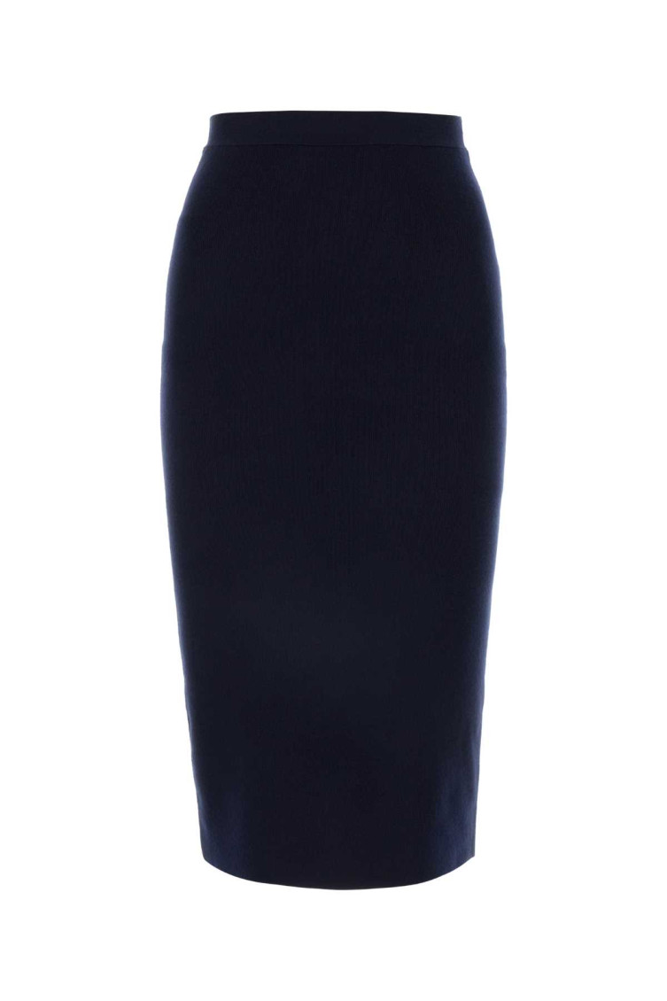 Dark Blue Cashmere Blend Skirt