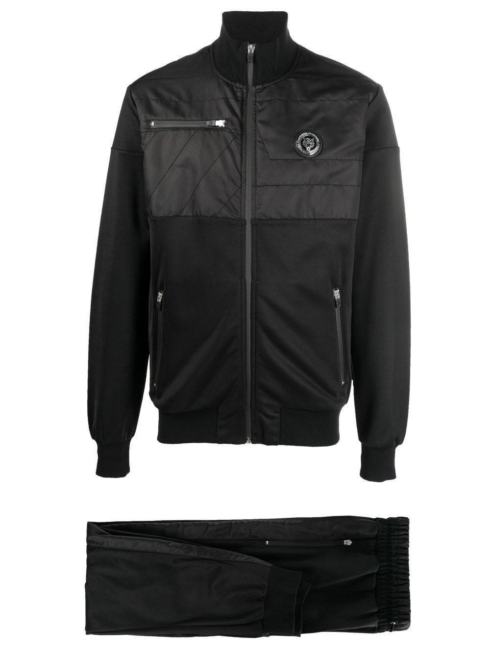 Tiger-logo tracksuit set - Black