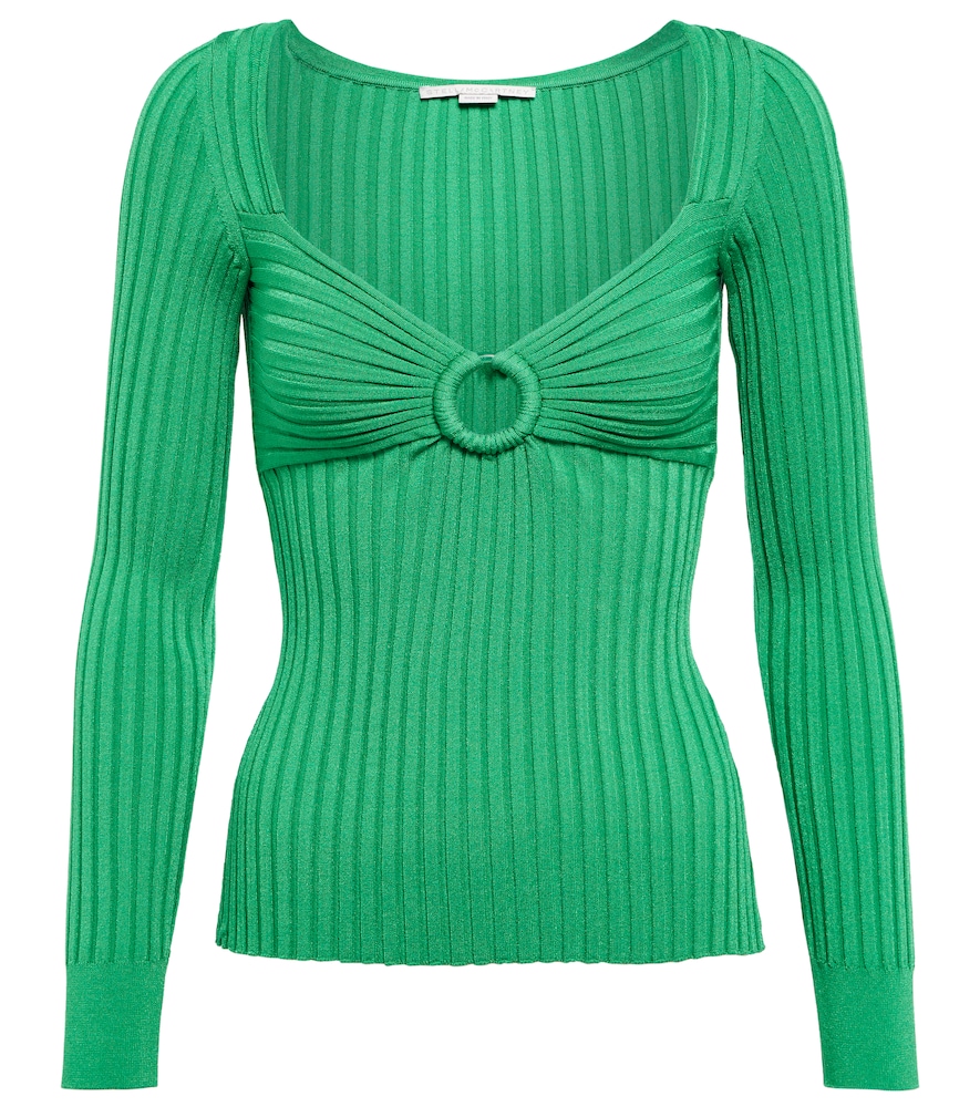 Ribbed-knit top