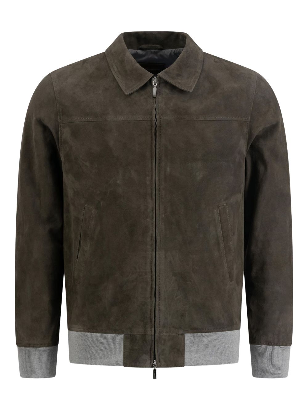 Doriani Cashmere suede jacket - Brown