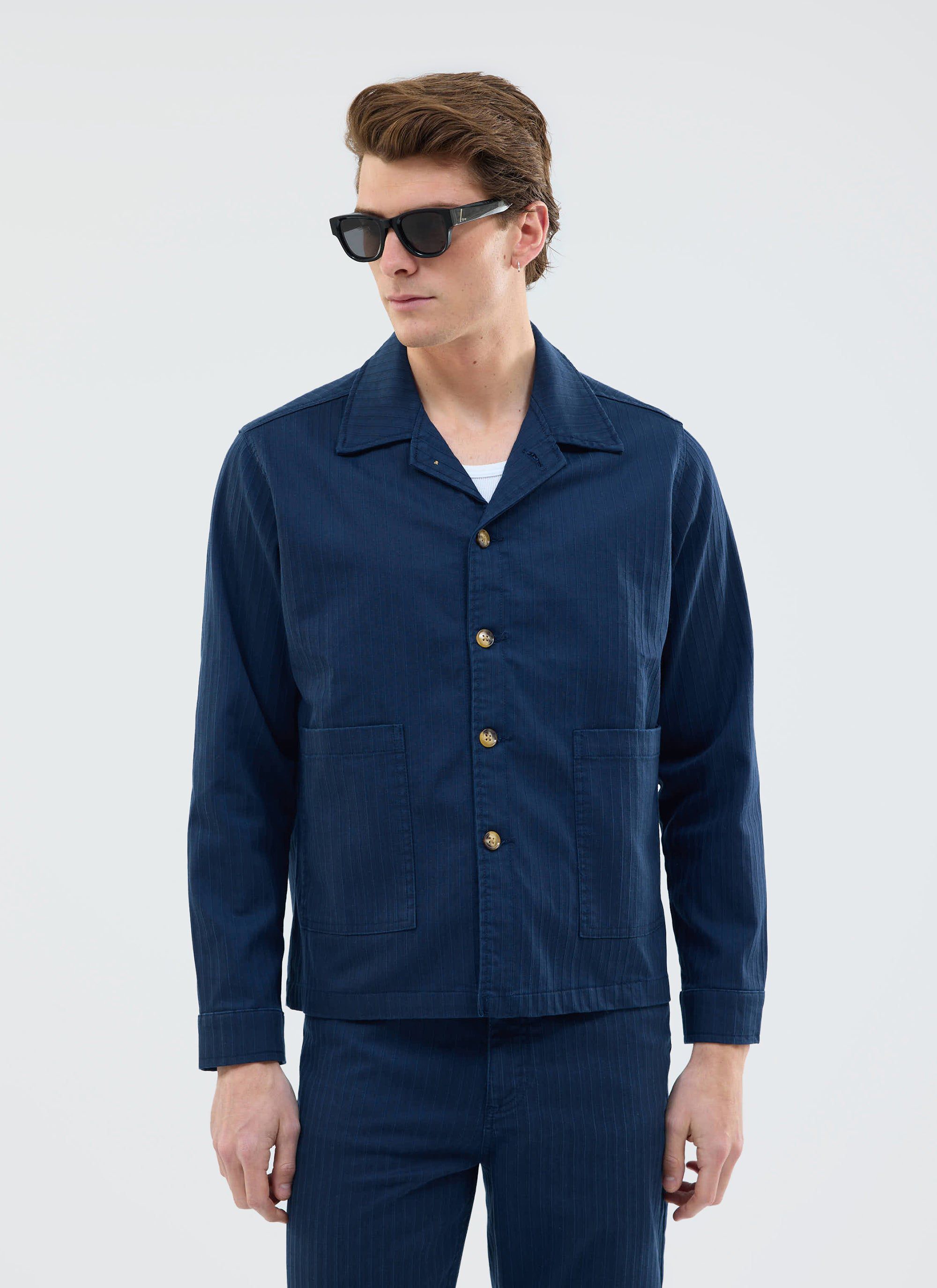 Rocco Overshirt Jacket Cotton Navy