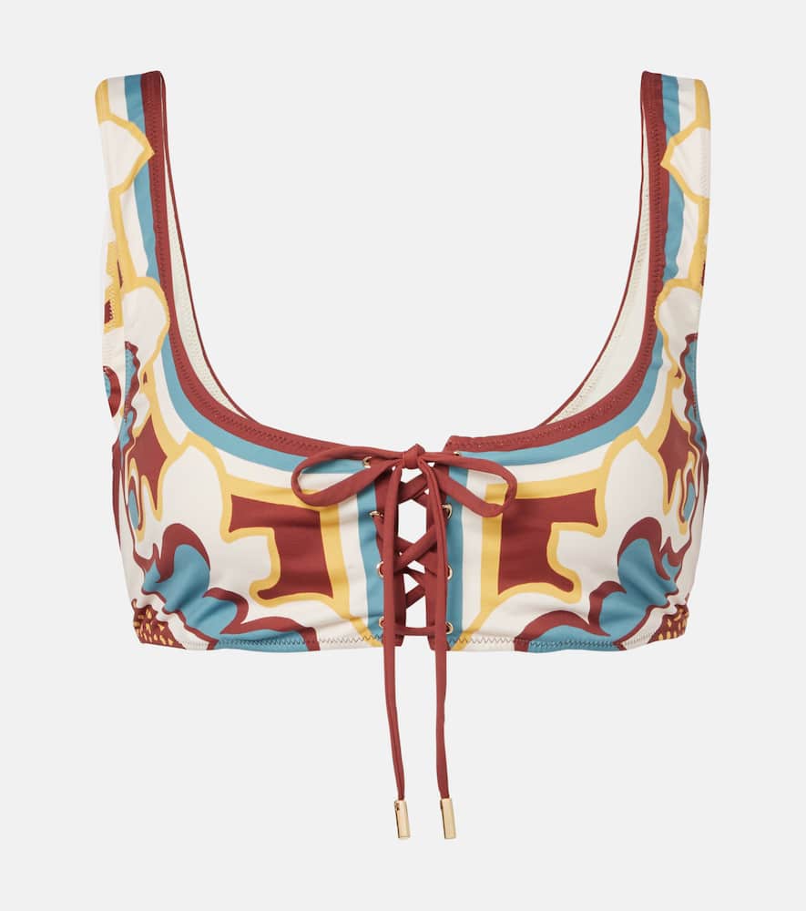 Sunset floral bikini top