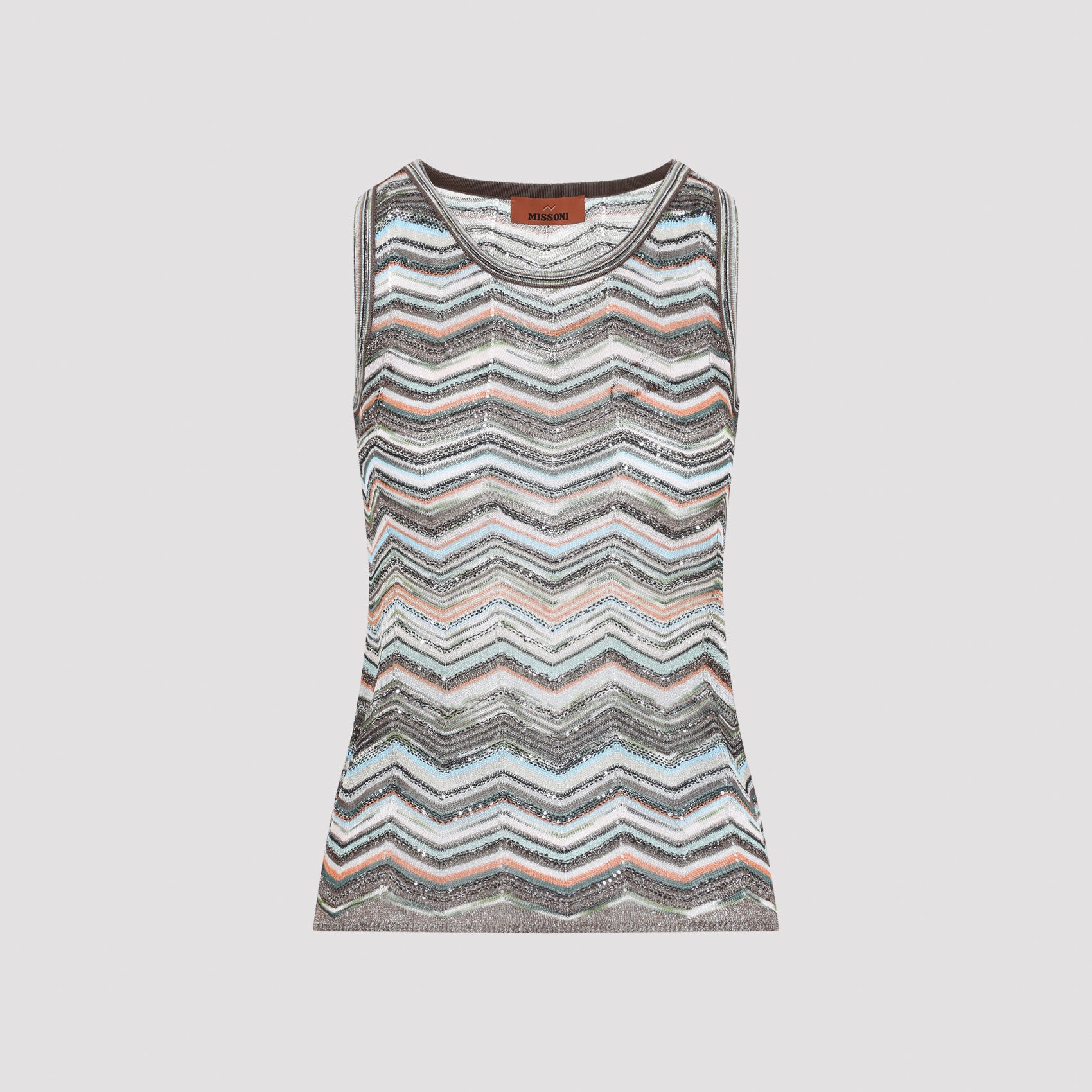 Textured Viscose Mesh Tank Top for Women