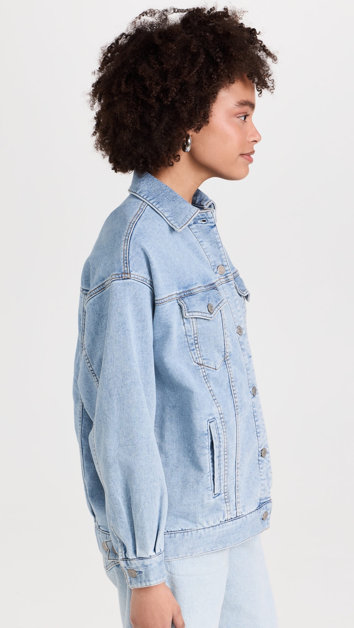 Stretch Terry Trucker Jacket Mid Wash