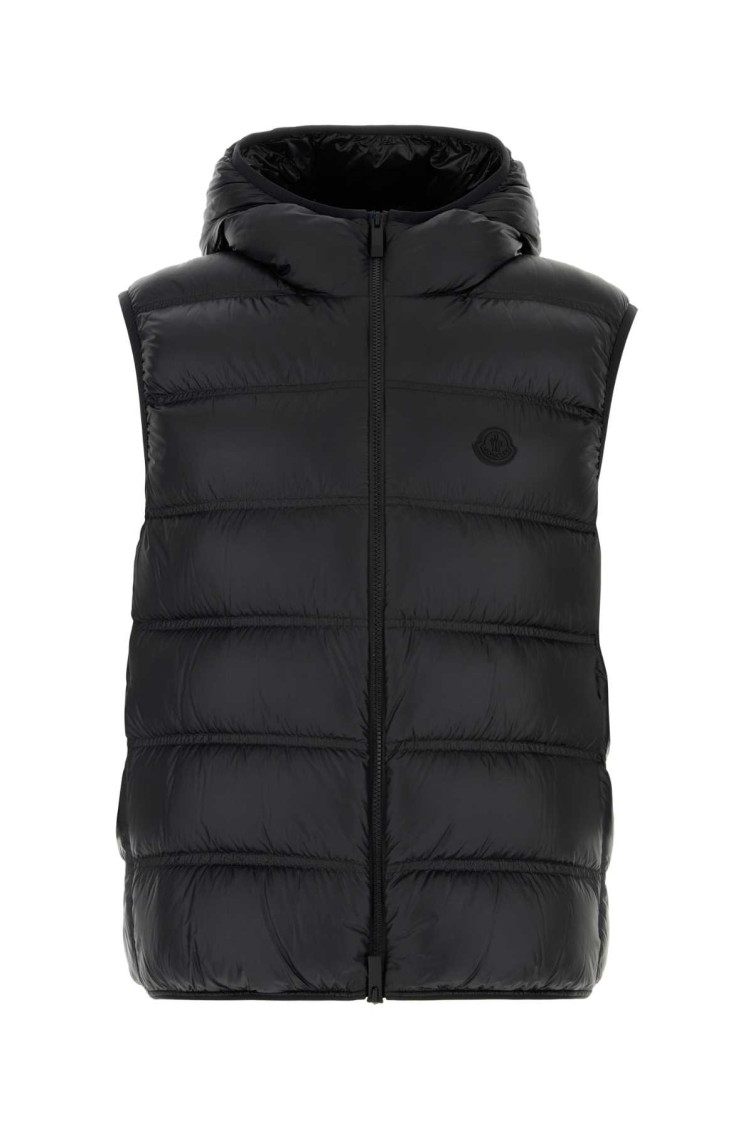 Moncler - nylon panestrel hooded sleeveless down jacket