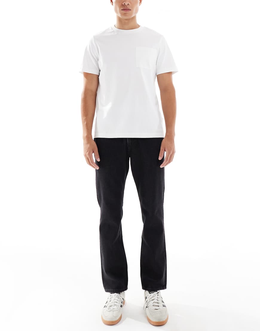 Noah straight leg jeans in black