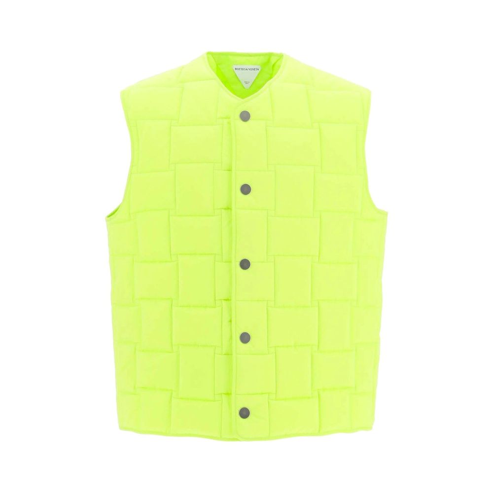 Quilted Polyamide Vest — Yellow