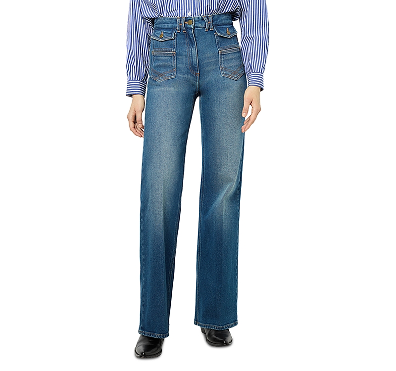 Anna High Rise Flared Jeans in Universe