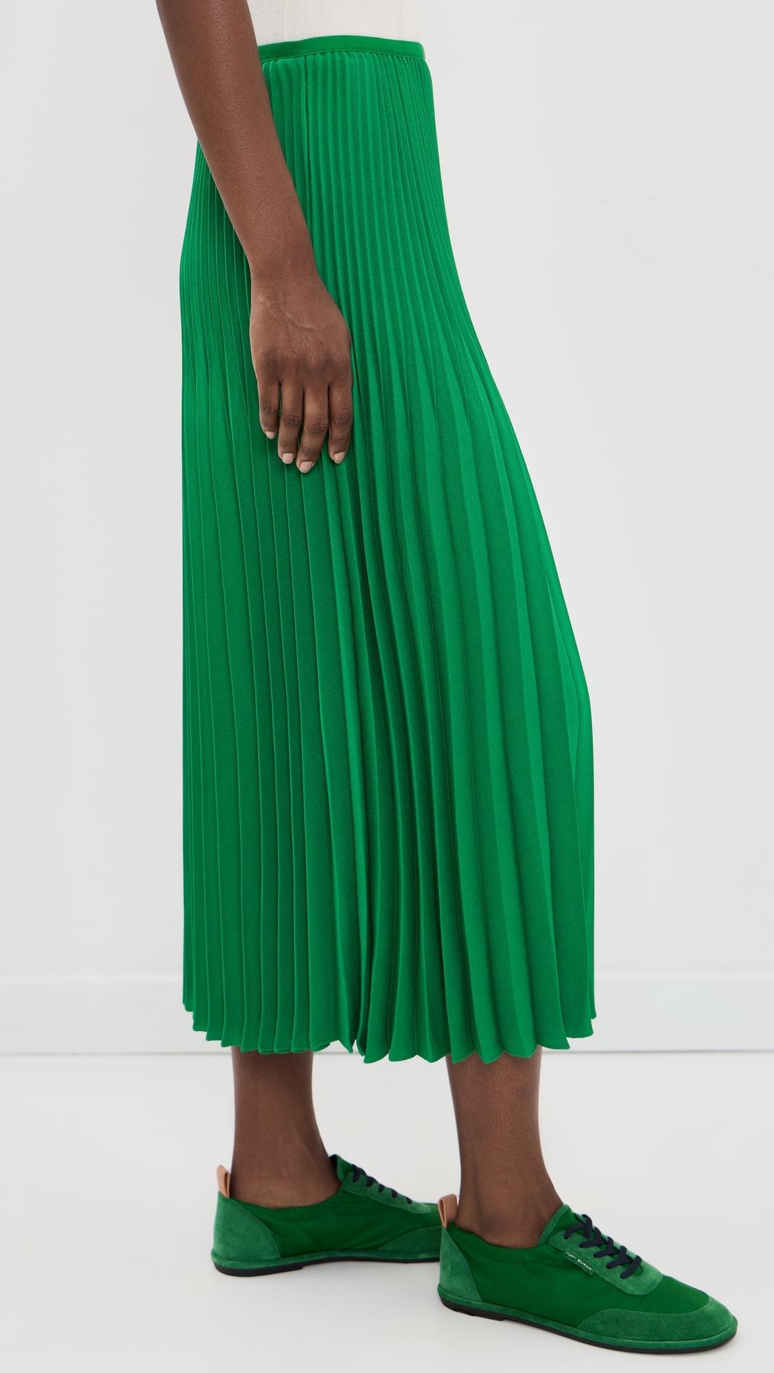 Pleated Skirt Green