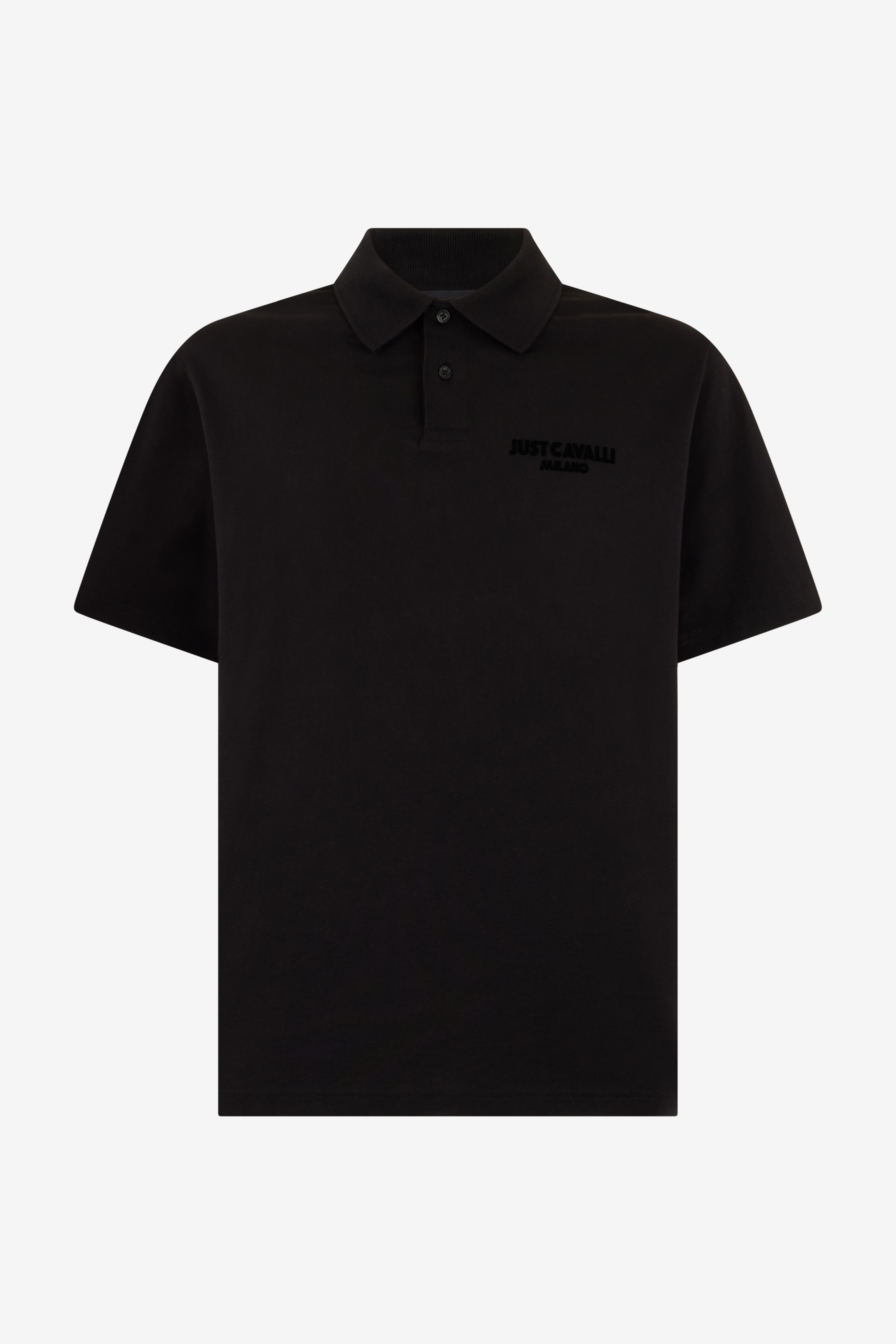 Polo Shirt With Top-stitched Jc Monogram