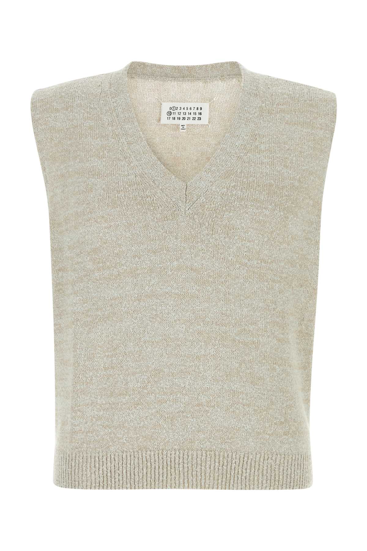 Melange Grey Cotton Blend Vest