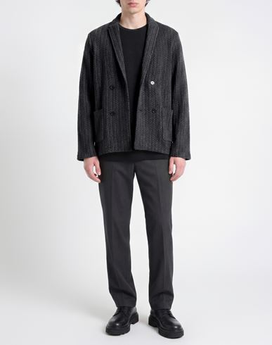 Man Blazer Charcoal Size XL Wool, Polyacrylic