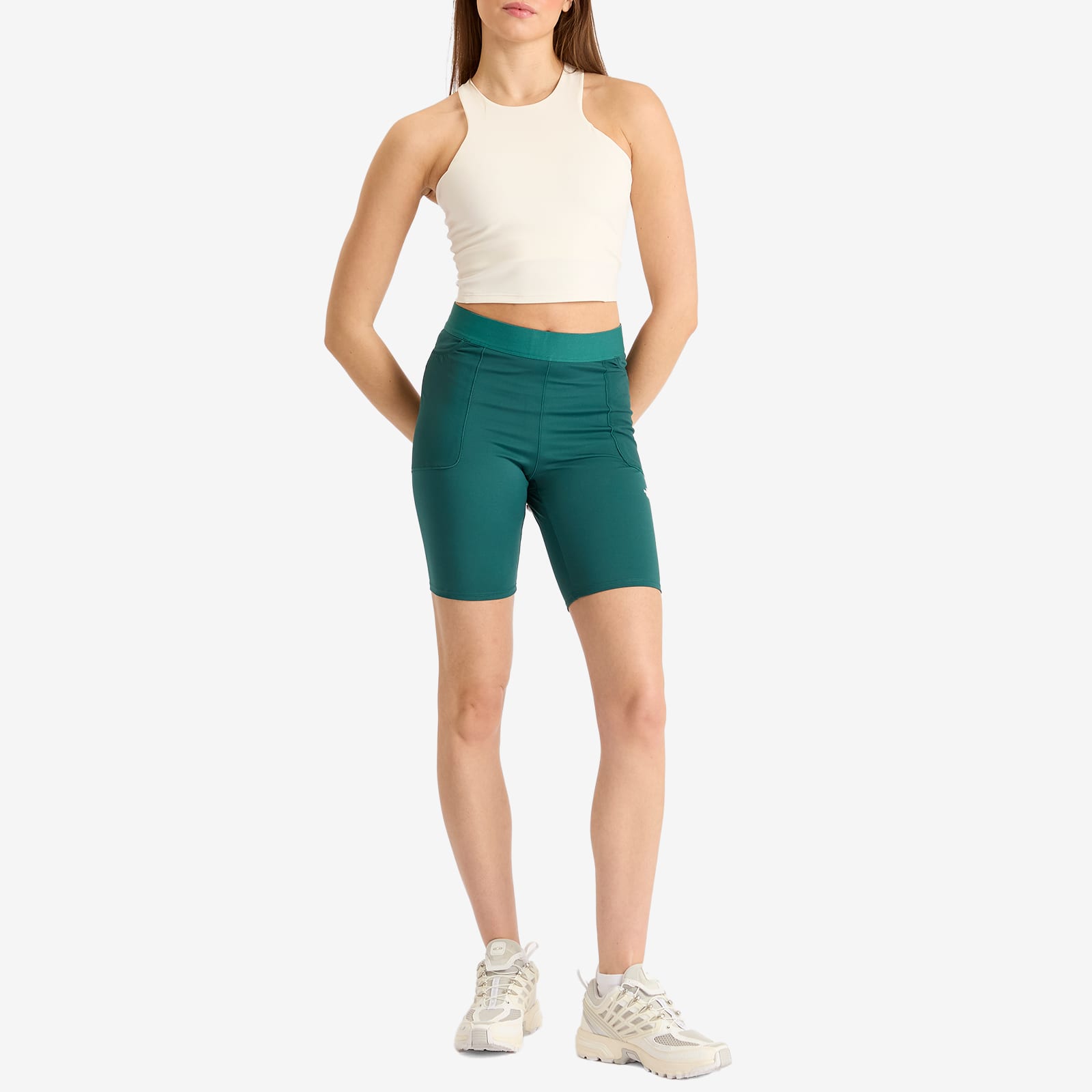Women's Refina Longline Bra Top in White Dune