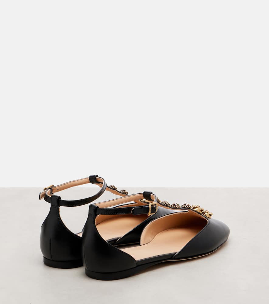 Chloé Celeste embellished leather flats