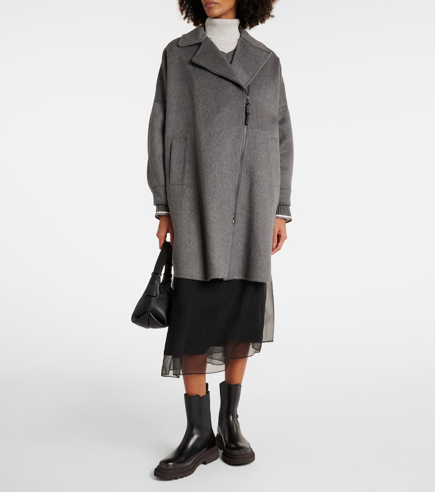 Oversized cashmere car coat