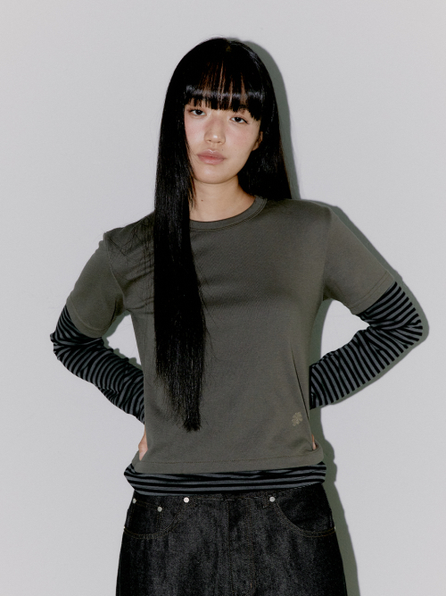 STRIPE LAYERED LONG SLEEVE