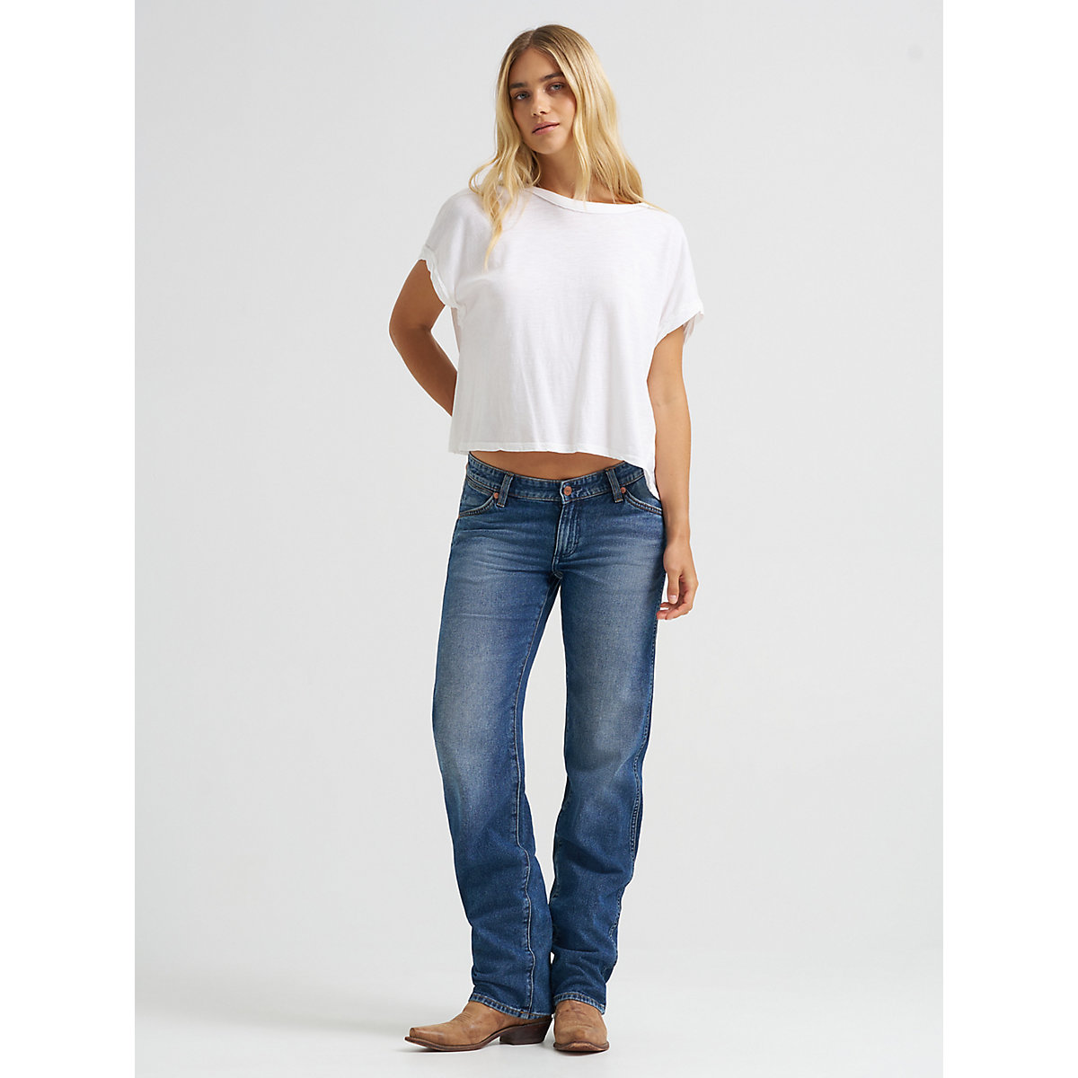Women's Low Rise Cowboy Jean in Blazer Blue