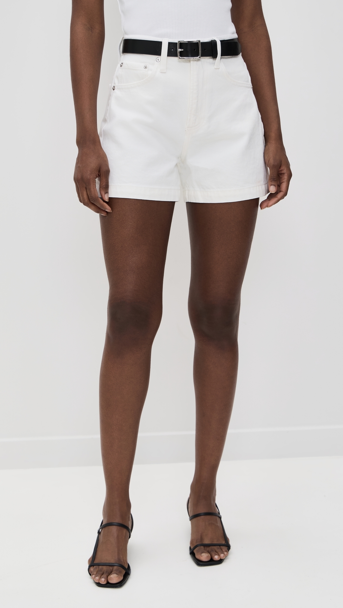 Pistola Denim Saige Shorts Polished White