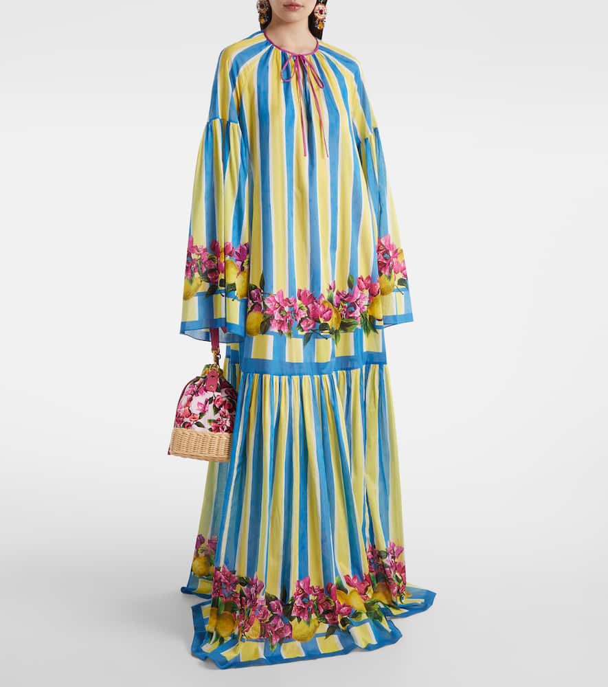 Striped cotton kaftan