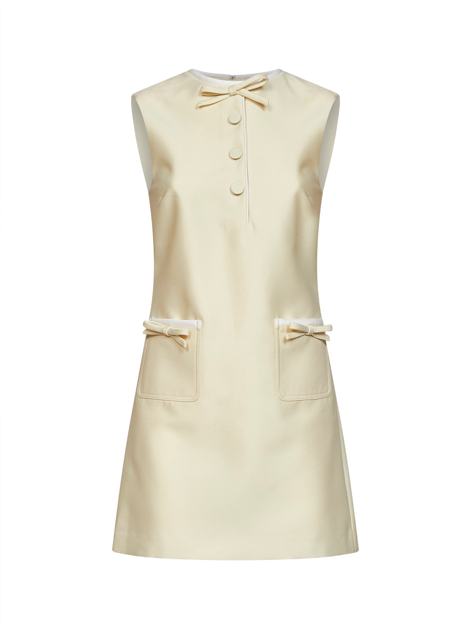 Taffeta Mini Dress — Yellow