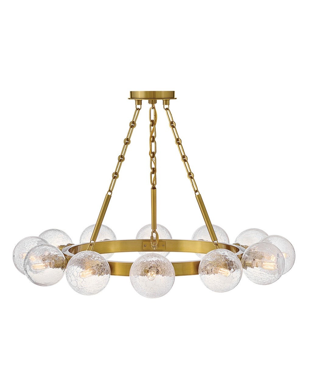 Lacquered Brass LED Chandelier from the Coco Collection