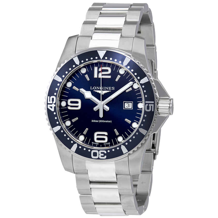 HydroConquest Blue Dial Stainless Steel Mens 44mm Watch L38404966