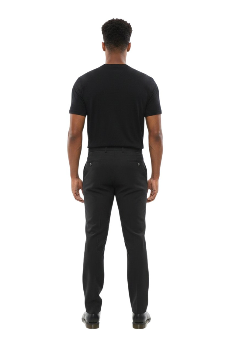 Black Flat Front Pants