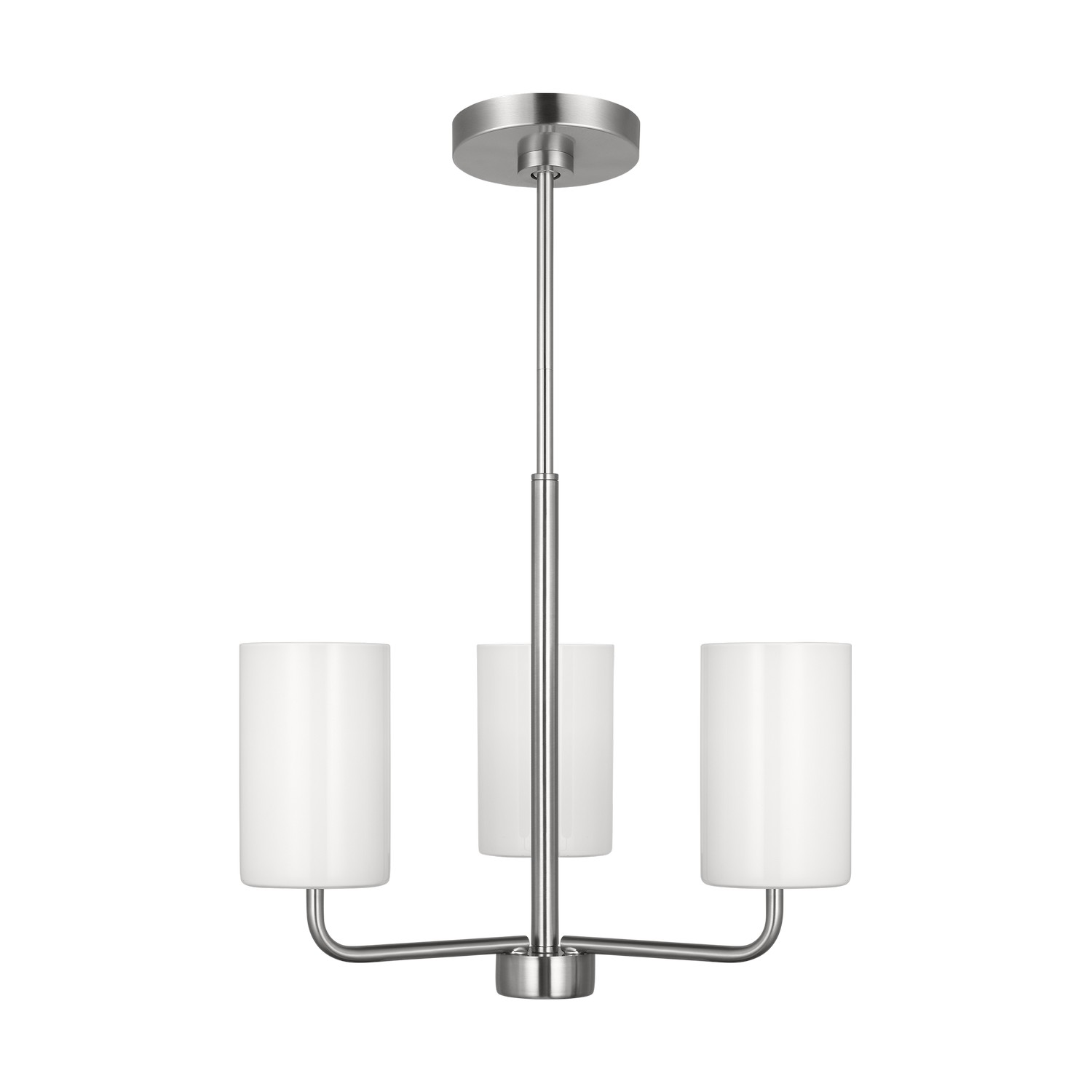 Brushed Steel Chandelier from the Rhett Collection