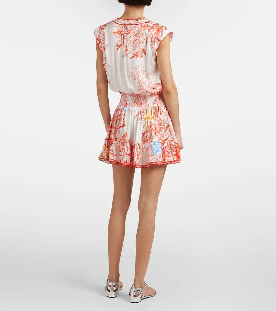 Estelle printed satin minidress