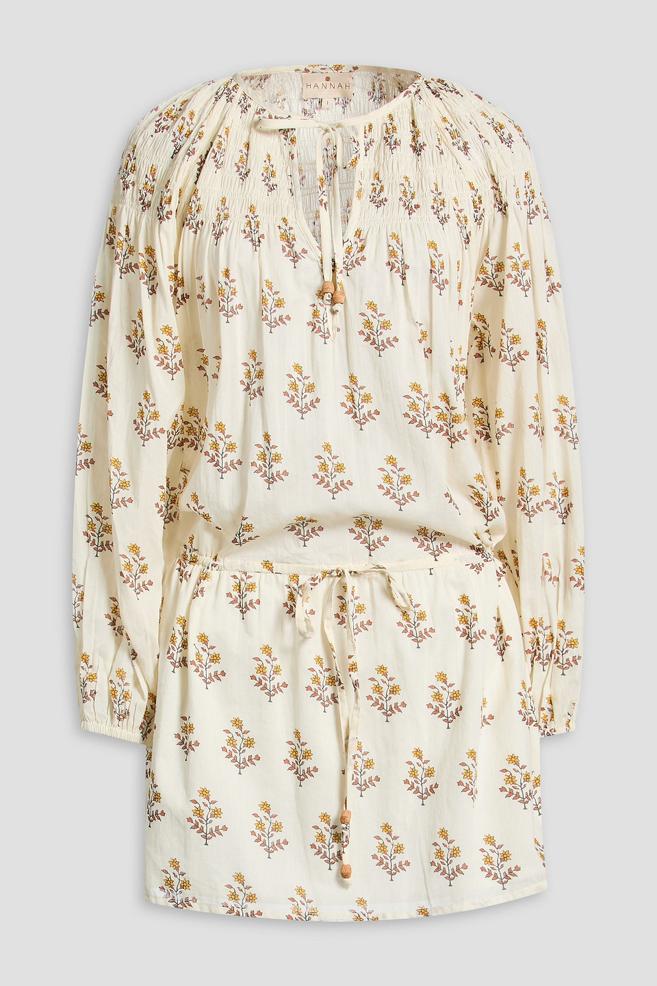 Maya floral-print cotton-voile mini dress - White - 00