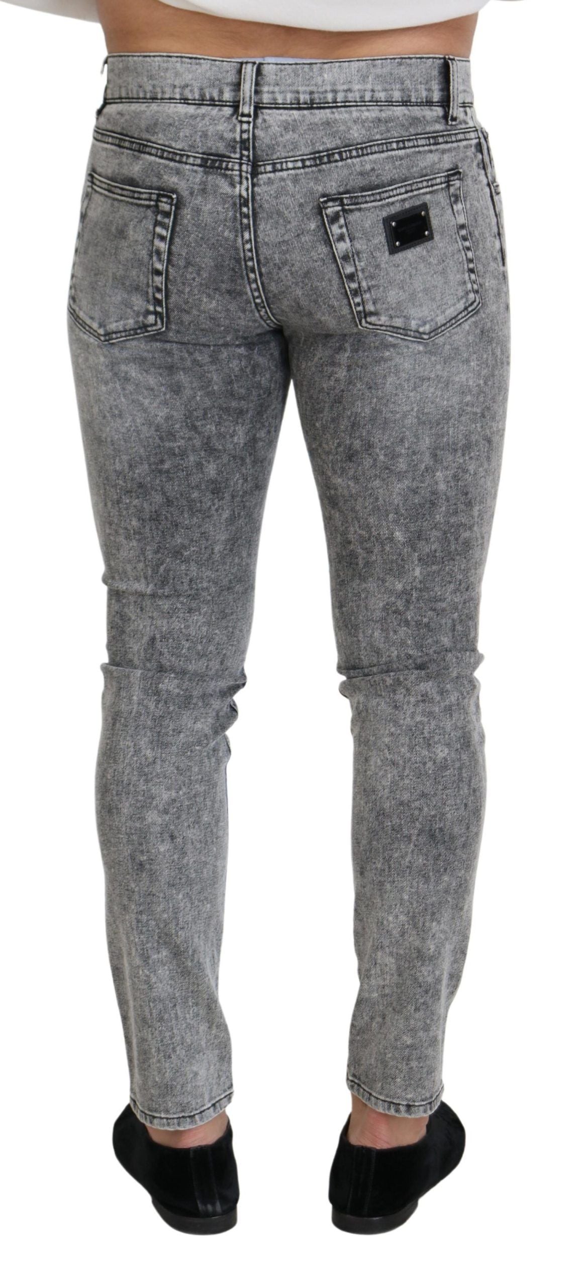 Gray Stone Wash Slim Fit Jeans — Gray