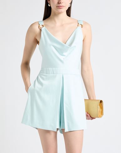 Woman Playsuit Sky blue Size 2 Viscose, Polyester, Elastane