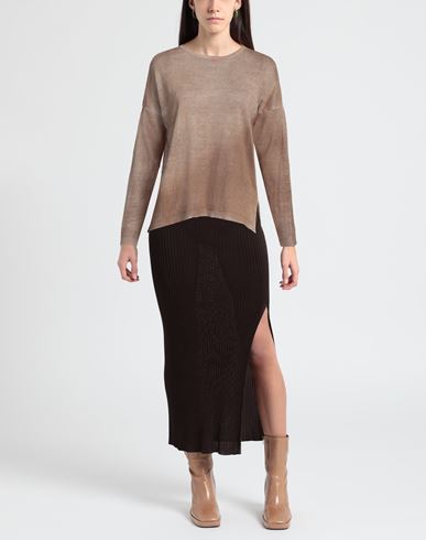 Alessandro Aste Woman Sweater Camel Size S Linen