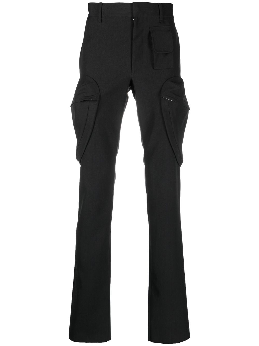 Slim-cut wool trousers - Black