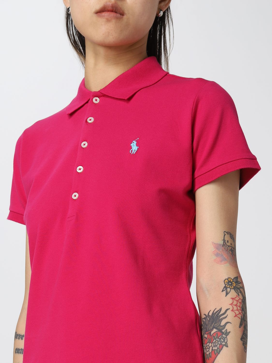 Polo Shirt Women colour Pink