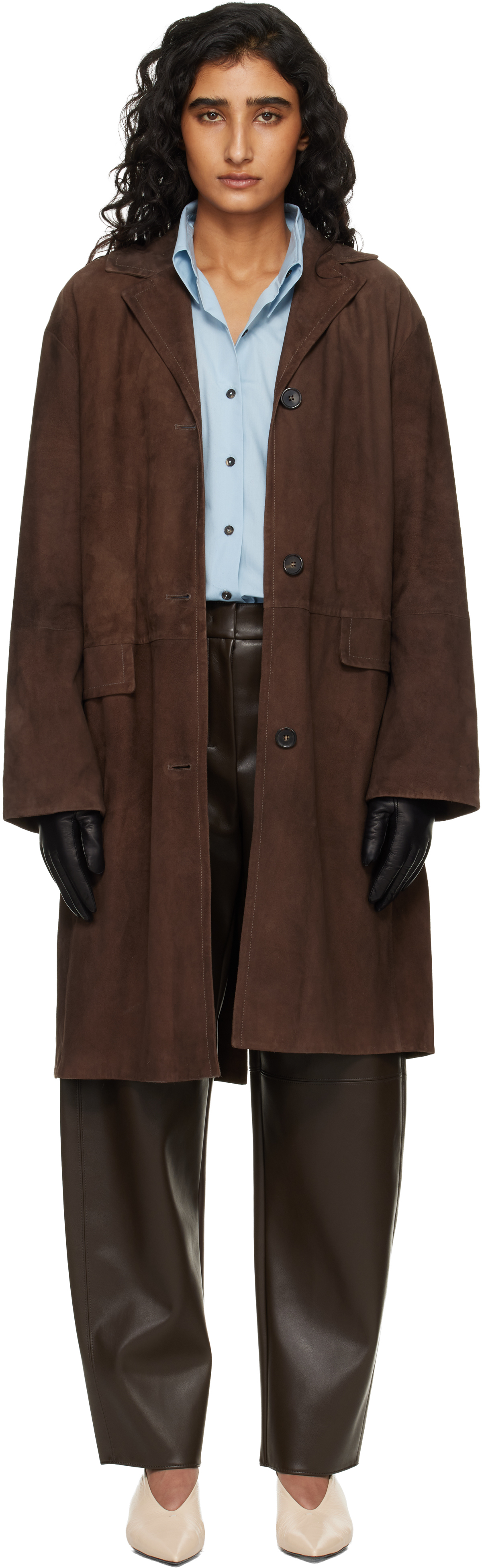 Brown Ortensia Suede Jacket