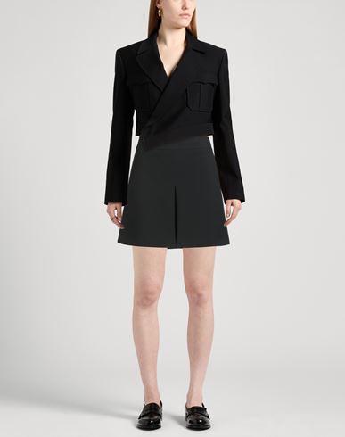 Woman Mini skirt Black Size 6 Wool