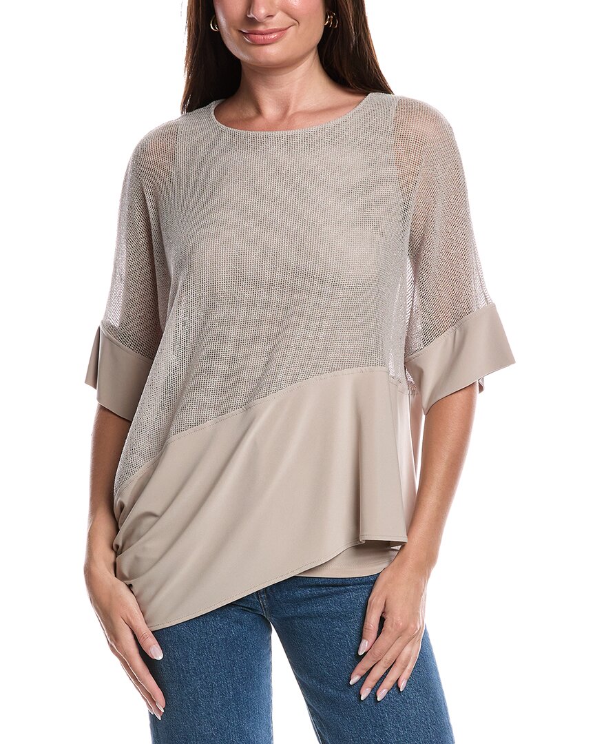 Asymmetrical Hem Mesh Top
