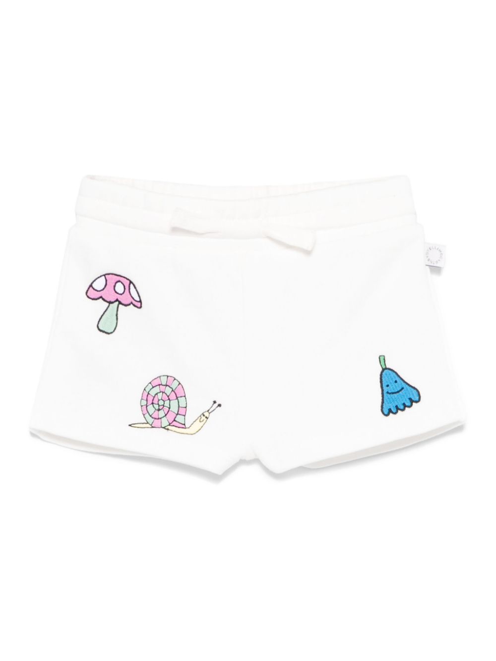 Embroidered-motif shorts - White