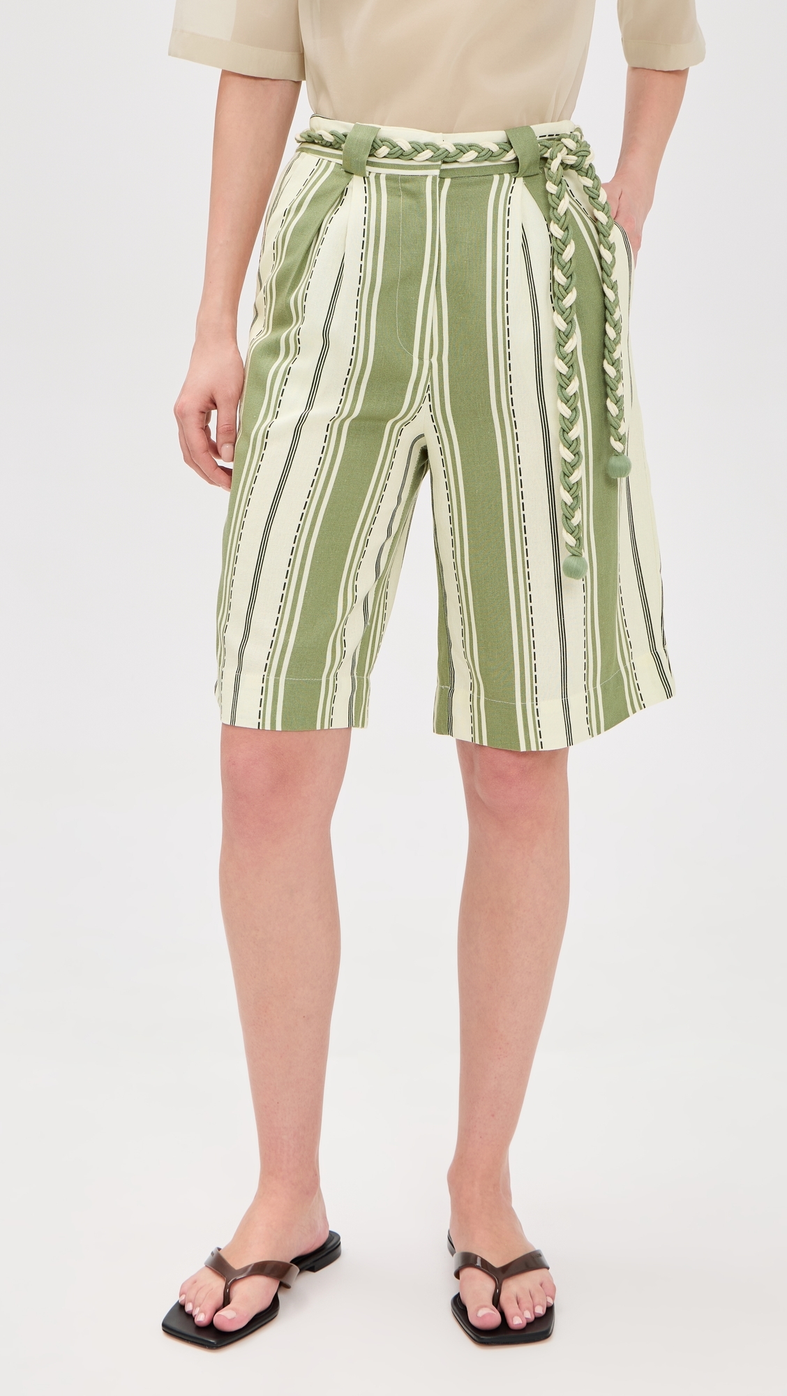 Relaxing Stripe Bermuda Shorts Relaxing Stripe