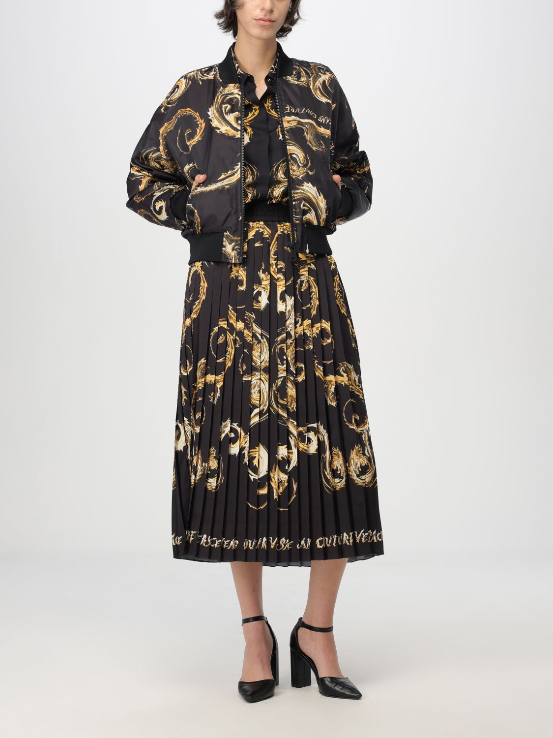 Baroccoflage-print shirt - Black