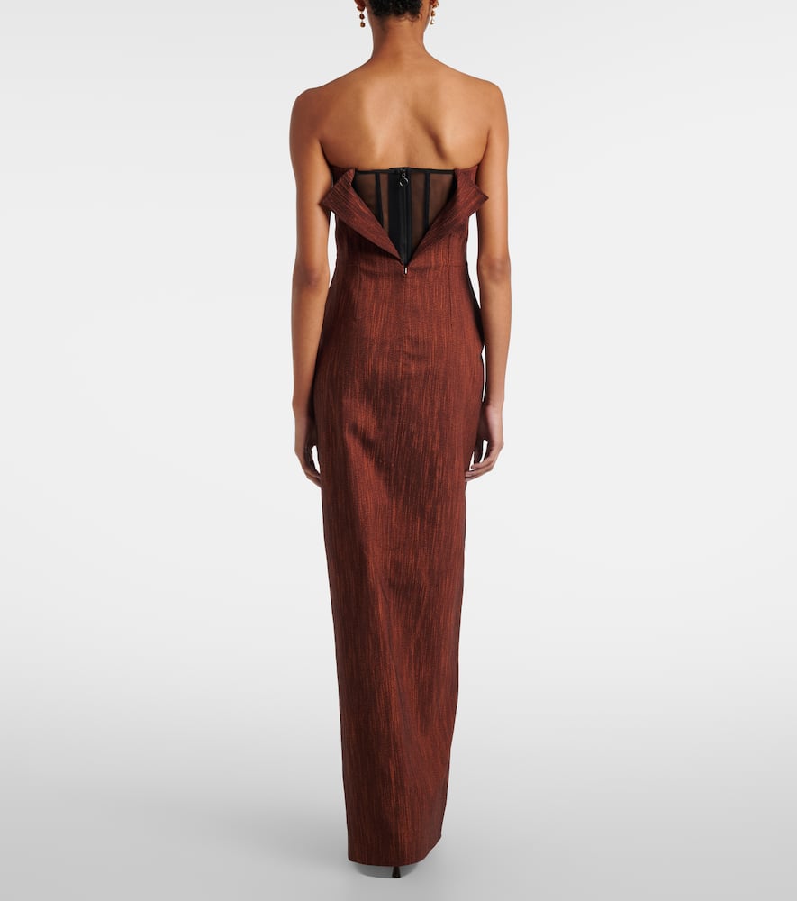 Shani wool and cotton bustier gown