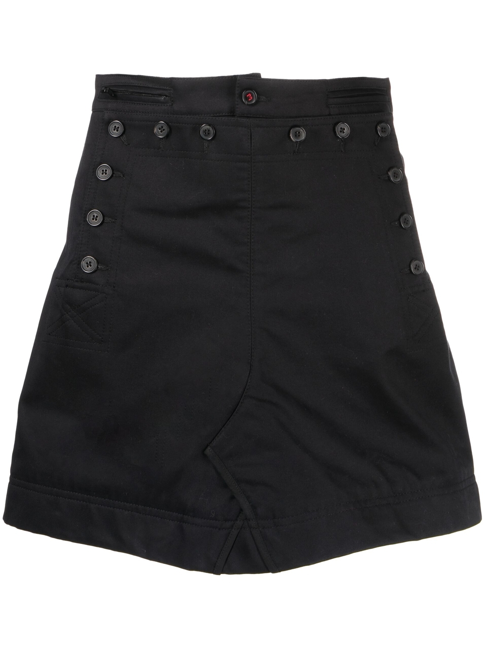 Cotton gabardine bodice top - Black